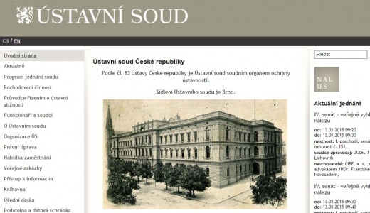 Webové stránky Ústavního soudu
Autor: www.ustavnisoud.cz Ústavní soudci nesmí ztratit svoji nezávislost